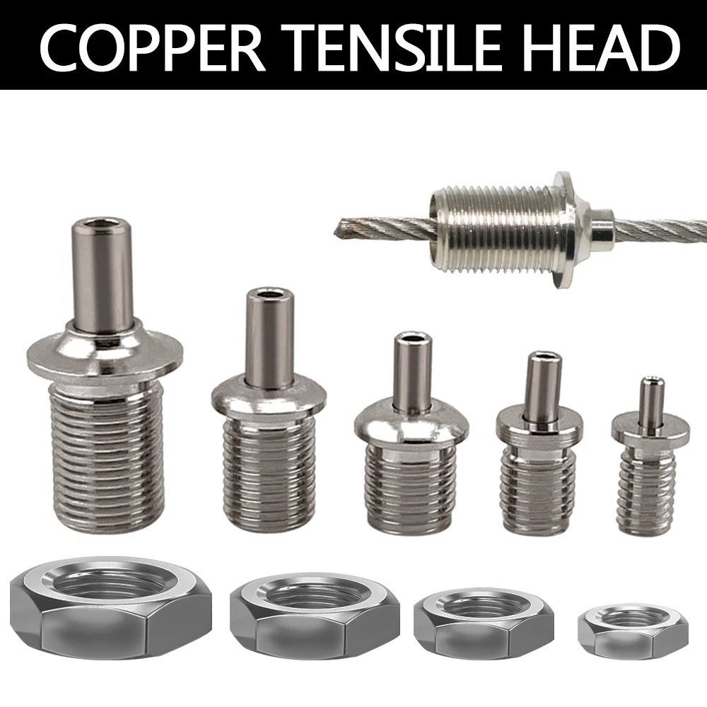 2-10PCS Senden Mutter Kupfer Pull Kopf Einstellbare Verriegelung Gerät Ausgesetzt Kabel Klemme Stecker Für Ausgesetzt beleuchtung Zubehör Image