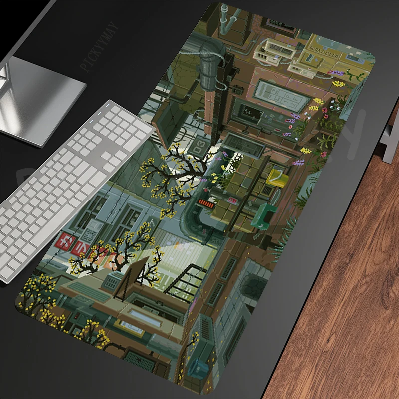 Mauspads, Pixel-Design, Tischmatte, Computer-Mauspad, Naturkautschuk Company, großes Schreibtischunterlage, 100 x 50 cm, große Gamer-Mauspads, Mauspad Image