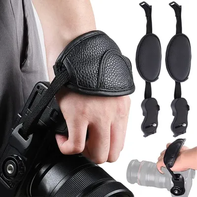 1/2PCS Camera Wrist Straps Anti-fall Padded Leather Hand Grip for DSLR Nikon Sony Digital Cameras Straps Hanging Cord Clips