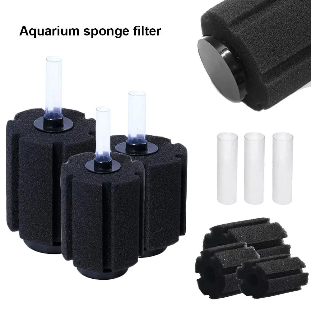 Aquarium Biofilter schwarz Aquarium Pumpe Skimmer Aquarium Filter Zubehör praktischer biochemischer Schwammfilter für Aquarien