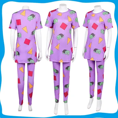 KPop Demons Hunter Zoey Cosplay Lila Pyjamas Kostüm Top Hosen Rollenspiel für Frauen Mädchen Film Halloween Karneval Party Anzug Image