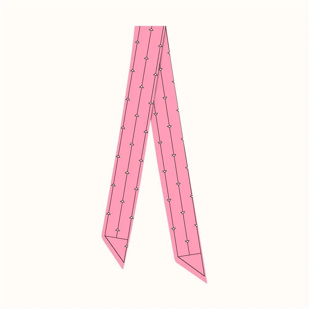 Allgleiches Twill Band Schal Japanisch Koreanisch Neues Design Damen Gestreiftes Haarband Krawatte Tasche Griff Krawatte Vier Jahreszeiten Großhandel Image