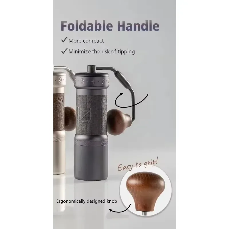 Authenticity guarantee.K-Ultra Manual Coffee Grinder Iron Gray with Carrying Case, Assembly Consistency Grind Stainless Steel Co