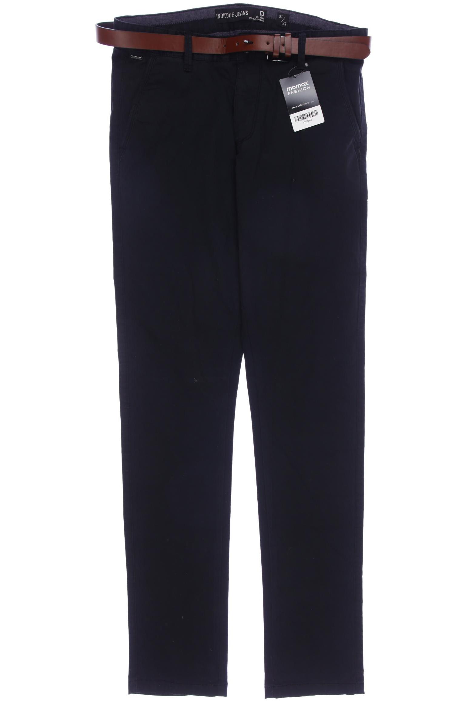 Indicode Jeans Herren Stoffhose, Gr. 31, marineblau, Baumwolle, Elasthan Image