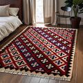 Teppich HANSE HOME "Kelim Rami", beige (creme multifarben), B:120cm H:3mm L:170cm, Wolle, Baumwolle, Teppiche, Wolle, Baumwolle, Natur, Handgewebt, orientalisch, Boho, traditionell
