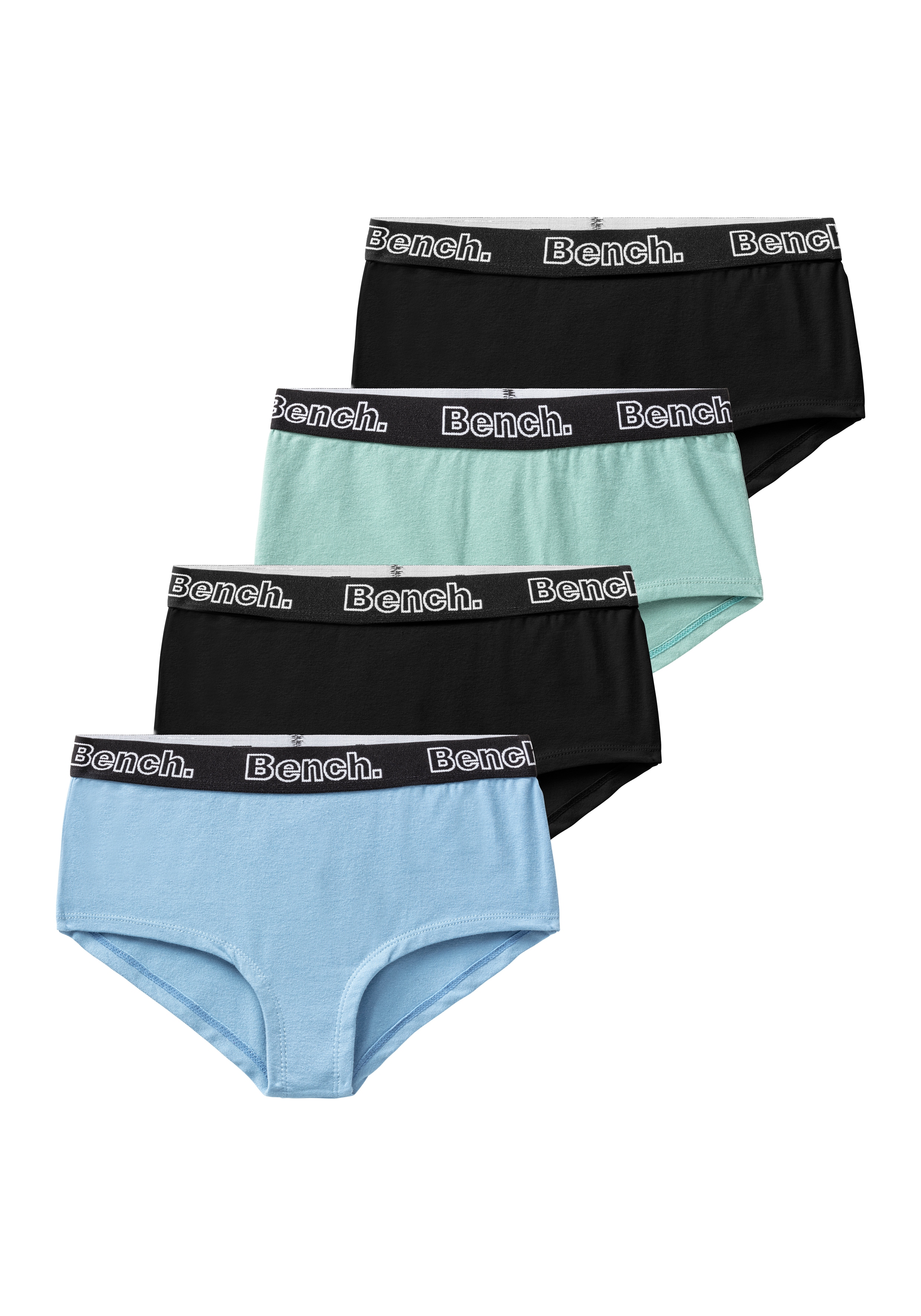 Panty BENCH., Kinder, Gr. 170/176, hellblau, salbei, schwarz, Jersey, Obermaterial: 92% Baumwolle, 8% Elasthan, unifarben, Unterhosen, mit schwarzem Logo Webbund Image