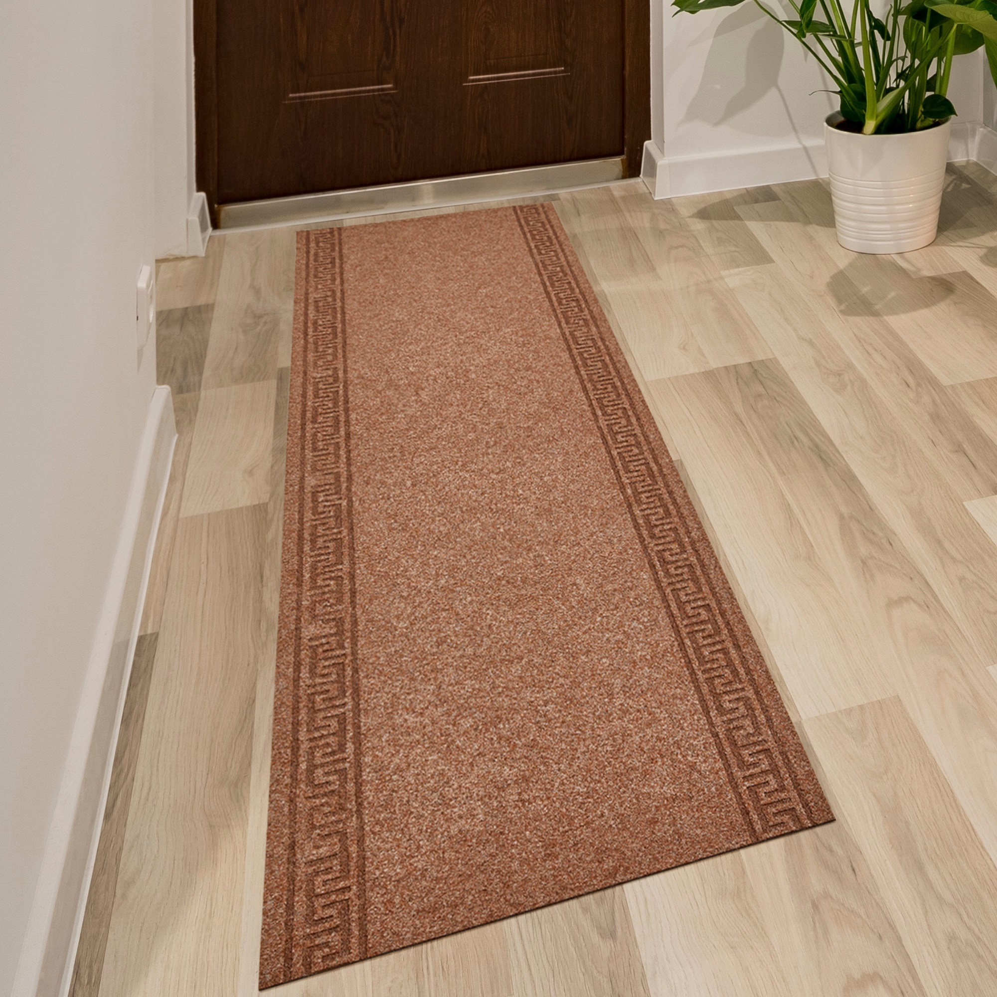 Läufer ANDIAMO "Luan", sand, B:66cm H:7mm L:500cm, Obermaterial: 100% Polypropylen, Teppiche, Schmutzfangläufer, meliert, mit Bordüre, für den Eingangsbereich Image