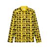 T-Shirt PUMA "Borussia Dortmund Aufwärmoberteil mit viertellangem", Herren, Gr. M, gelb (faster gelb schwarz), Obermaterial: 100% Polyester, bedruckt, slim fit, Rundhals, Langarm, Shirts