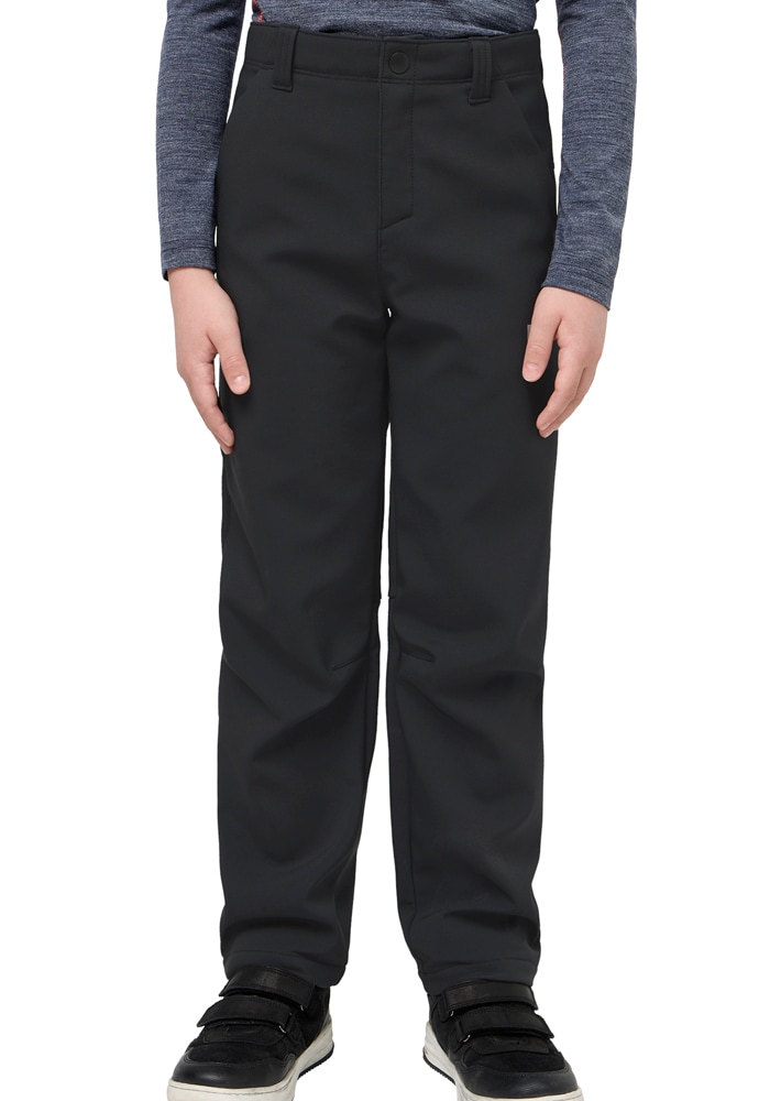 Softshellhose JACK WOLFSKIN "FOURWINDS PANTS K", Kinder, Gr. 92, Normalgrößen, schwarz, Oberstoff: 100% POLYESTER; Oberstoff: 100% POLYESTER; Futter 1: 100% POLYESTER; Futter 1: 100% POLYESTER, Hosen Image