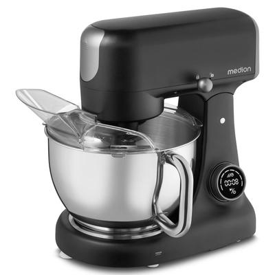 MEDION Küchenmaschine "MD 12600, 8 Geschwindigkeitsstufen, Impulsfunktion, DC-Motor, 4,6 L", schwarz, B:34,5cm H:32cm T:20cm, Küchenmaschinen, Mit umfangreichem Zubehör-Set, Fleischwolf-Aufsatz, Gemüsereibe Image