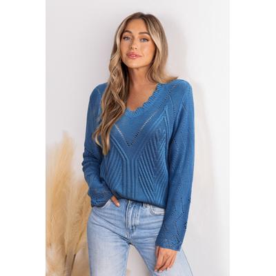 Breathe Deep Blue Sweater