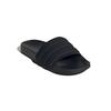Pantolette ADIDAS SPORTSWEAR "ADILETTE NOSHOWER SLIDES", Gr. 44,5, schwarz (cschwarz, cschwarz, cschwarz), Textil, sportlich, Schuhe