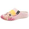Pantoffel VERBENAS "York Animal Pelo", Damen, Gr. 38, bunt (rosa bunt), Textil, casual, Schuhe, Hausschuh, Clog, Homeslipper mit süßem Katzenmotiv