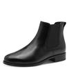 Chelseaboots TAMARIS, Damen, Gr. 36, schwarz, Leder, klassisch, Schuhe, Blockabsatz, Basic, Stiefelette mit Antik Finish