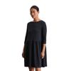 Jerseykleid MARC O'POLO "aus TENCEL™ Modal", Damen, Gr. XS, Normalgrößen, blau (deep night blau), Obermaterial: 48% Modal, 48% Baumwolle, 4% Elasthan; Futter: 100% Nicht verfügbar, unifarben, regular fit knielang, U-Boot-Ausschnitt, 3/4-Ärmel, Kleider