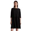 Jerseykleid MARC O'POLO "aus TENCEL™ Modal", Damen, Gr. XL, Normalgrößen, schwarz, Obermaterial: 48% Modal, 48% Baumwolle, 4% Elasthan; Futter: 100% Nicht verfügbar, unifarben, regular fit knielang, U-Boot-Ausschnitt, 3/4-Ärmel, Kleider