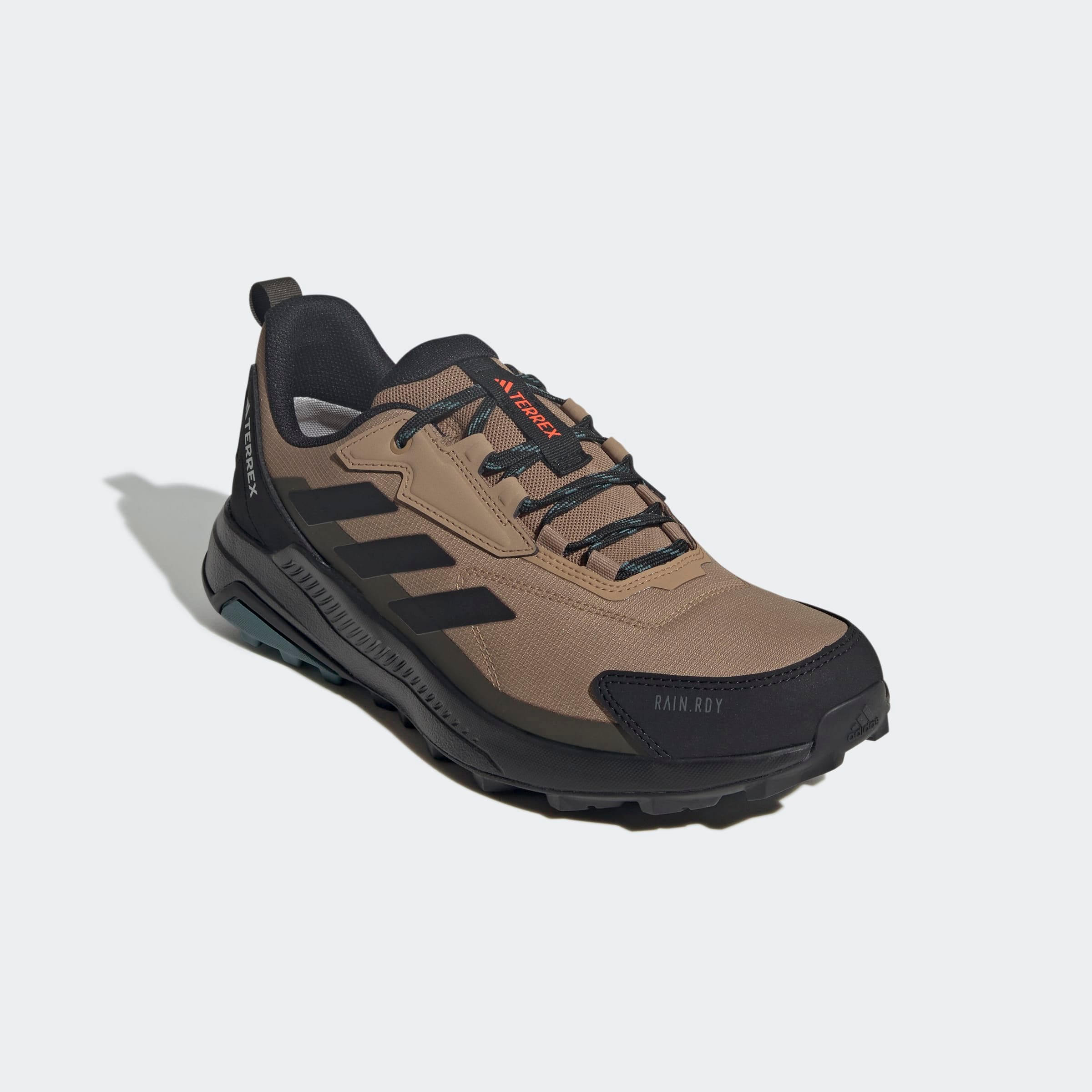 Wanderschuh ADIDAS TERREX "TERREX ANYLANDER RAIN.RDY", Herren, Gr. 42,5, grün (cardboard, core schwarz, shadow olive), Textil, Schuhe Wanderschuh, wasserdicht