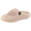 Pantoffel VERBENAS "York Curly", Damen, Gr. 38, beige (beige, taupe), Textil, casual, Schuhe, Homeslipper, Hausschuh, Wohlfühlschuh mit Label