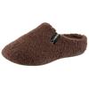 Pantoffel VERBENAS "YORK GALES", Damen, Gr. 39, braun (dunkelbraun), Textil, klassisch, Schuhe, Pantoffel, Hausschuh, Homeslipper zum Schlupfen