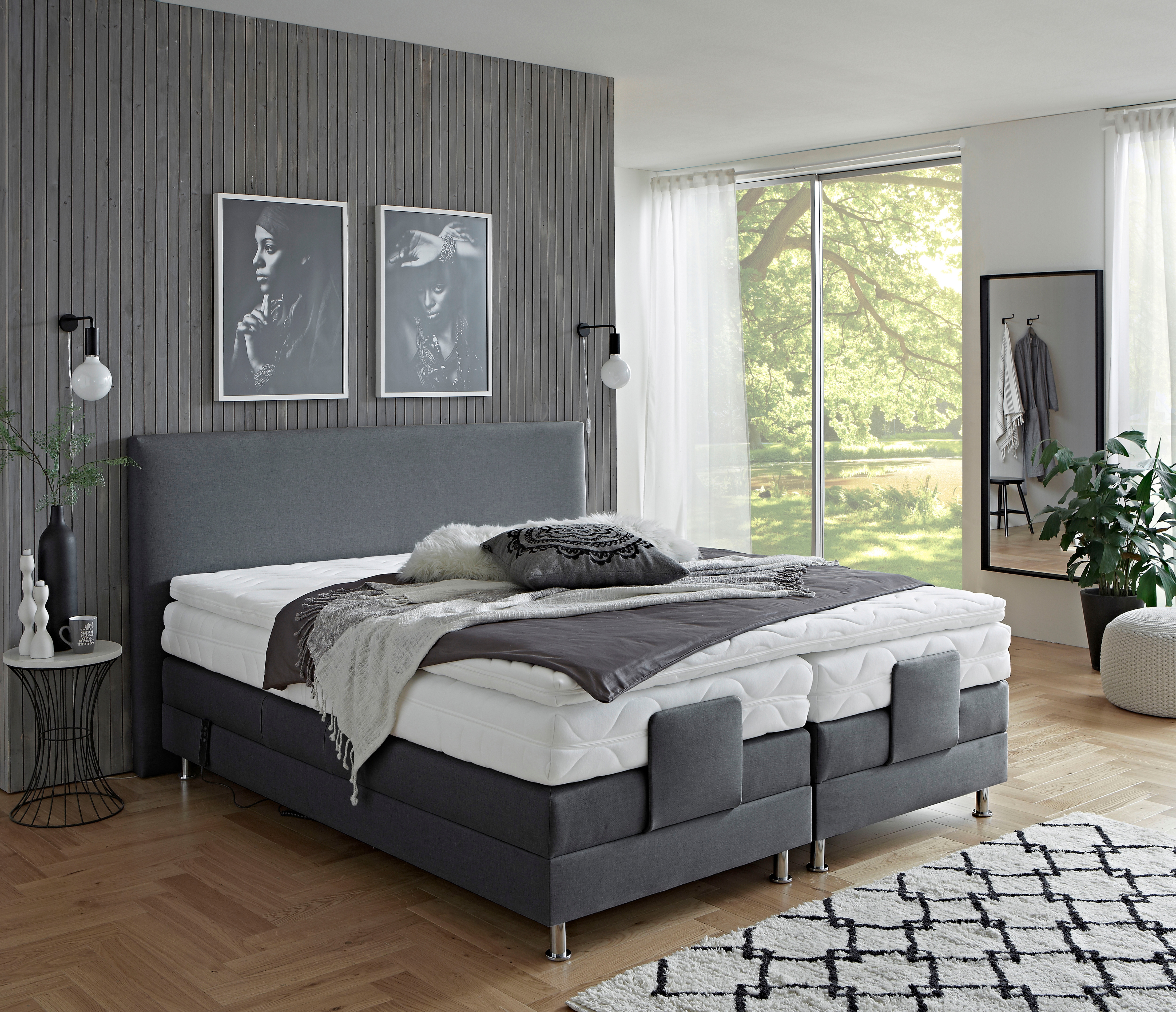 Boxbett, charcoal, B:175cm L:210cm, WESTFALIA SCHLAFKOMFORT, Komplettbetten Image