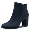 Stiefelette TAMARIS, Damen, Gr. 42, blau (navy), Textil, unifarben, Veloursleder, elegant, Schuhe, Blockabsatz, Abendschuh, Festtagsschuh in veganer Verarbeitung