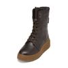 Stiefelette MARC O'POLO "mit Innenzipper", Damen, Gr. 41, braun (schwarz earth), Obermaterial: 100% Leder (Rind), unifarben, Schuhe