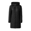 Steppmantel S.OLIVER, Damen, Gr. 42, schwarz, Web, Obermaterial: 100% Polyester, unifarben, casual, schmal ca. Mitte Oberschenkel, Langarm elastischer Bund, Mäntel, im Slim Fit, abnehmbare Kapuze