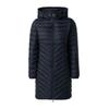 Steppmantel S.OLIVER, Damen, Gr. 42, blau (navy), Web, Obermaterial: 100% Polyester, unifarben, casual, schmal ca. Mitte Oberschenkel, Langarm elastischer Bund, Mäntel, im Slim Fit, abnehmbare Kapuze