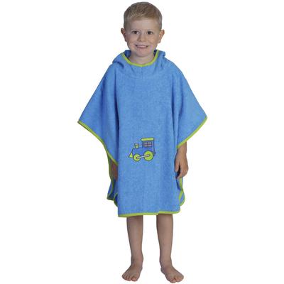 Badeponcho WÖRNER "Lok", blau (ozean), Baumwolle, Hausmäntel, maschinenwaschbar, trocknergeeignet Image