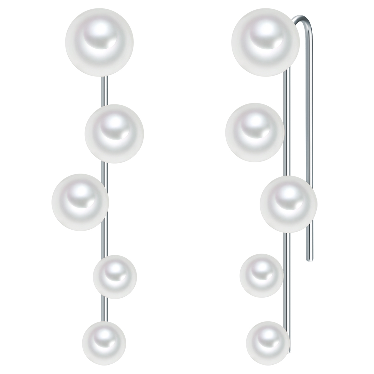 Lulu & Jane Womens Luluandjane Female Brass Earring - Silver - One Size | Lulu & Jane Sale | Discount Designer Brands