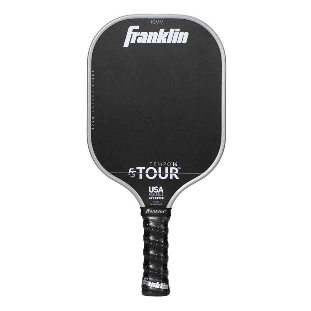 Franklin Sports Pro 16mm FS Tour Series Carbon Fiber Pickleball Paddles, Gray