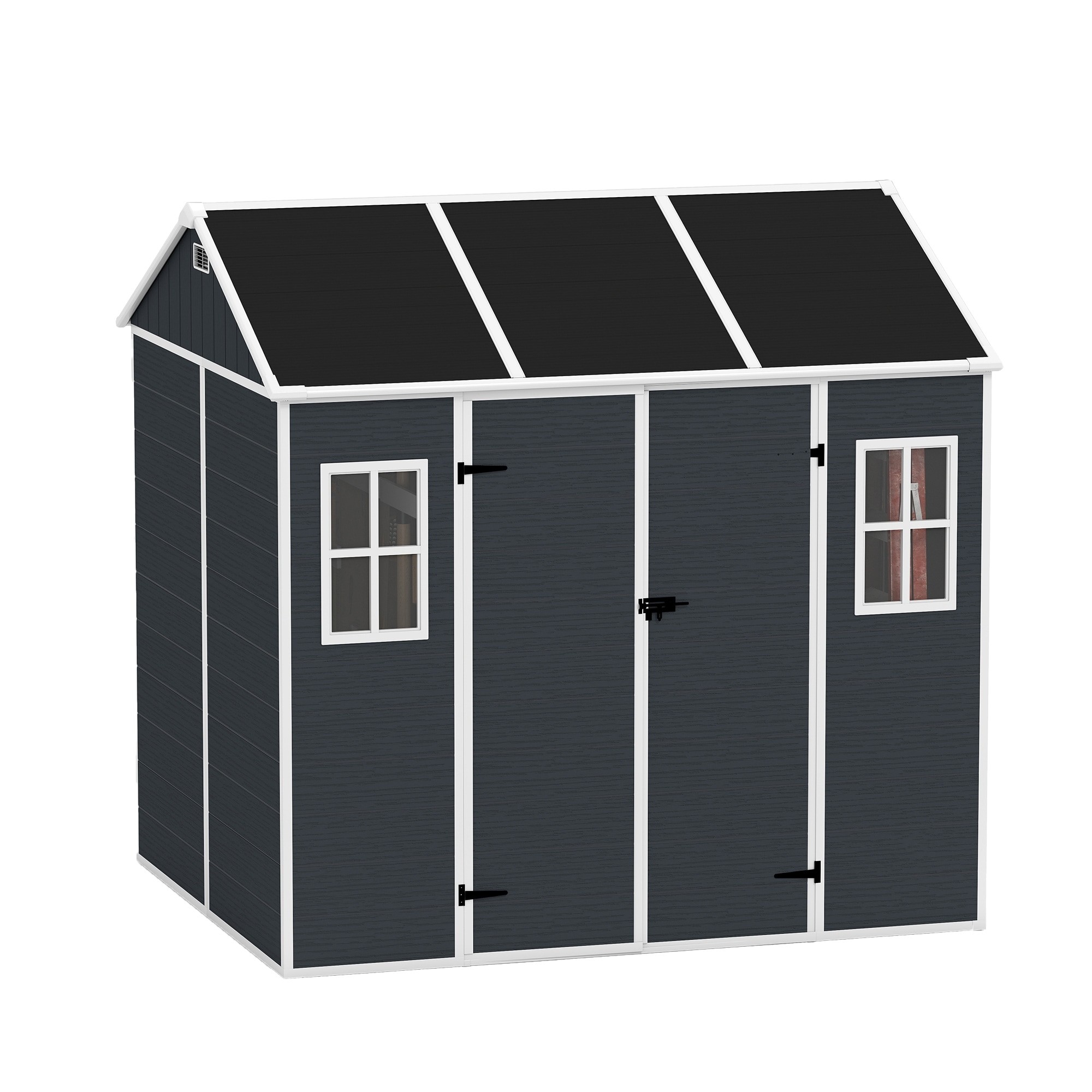 8*8FT/6*6FT/4*8FT/8*7FT Outdoor High Quality PP Material Waterproof Storage Shed with Window and Door