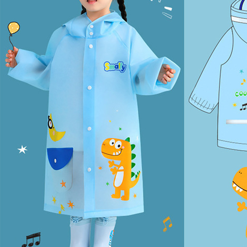 Unisex Boys Girls' 3D Dinosaur Raincoat Long Sleeve Summer Spring Fall Active Cute Polyester Kids 3-8 Years Street Vacation Regular Fit