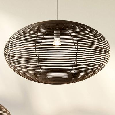 Hängelampe RATTAN Nowodvorski Lighting, dimmbar, Holz hell, für Wohn- / Esszimmer, Holz, Pendelleuchte Image