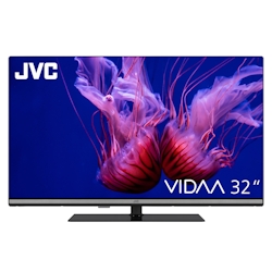 JVC QLED Fernseher 32 Zoll Smart TV VIDAA LT-32VQF555D Full HD Fernseher HDR TV Triple-Tuner