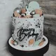 1/5 pcs Acrylic Birthday Cake Toppers Black,Gold,Siver Cake Topper Happy Birthday One Party Cake Decorations Cupcake Accessories