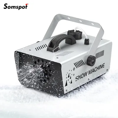 Somspot 1000W Snow Machine Wireless Remote Control Snow Machine for Indoor/Outdoor Wedding Party Christmas Stage Parades Event