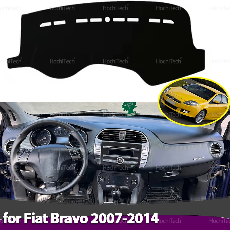 Copertura del cruscotto per Fiat Bravo 2007-2014 2010 2011 2012 2013 Copertura del cruscotto dell'auto Evitare la luce Pad Cruscotto Zerbino Tappeti