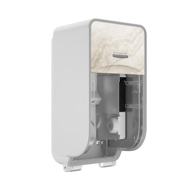 Kimberly-Clark Professional Icon Coreless Standard 2-Roll Toilet Paper Dispenser With Faceplate, Vertical, Warm Marble