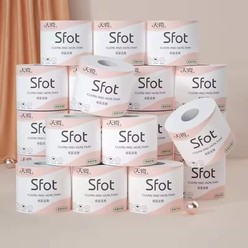 1/2/6/12 Auto-Taschentuchrolle, Haushaltsgewebe stellt Rollenpapier, fünfschichtiges, verdicktes Kernpapier, Toilettenpapier Image