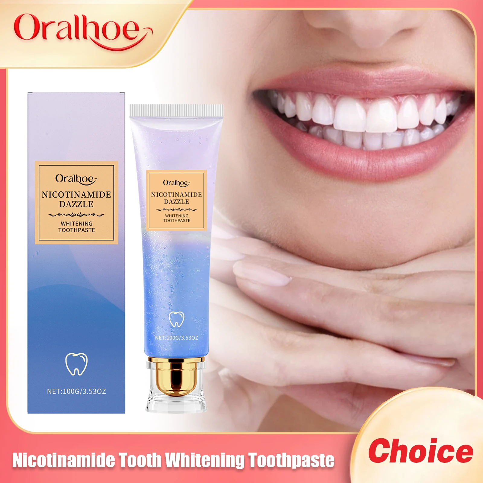 Oralhoe Nicotinamid Zahnaufhellungs-Zahnpasta, frischender Atem, Tiefenreinigung, Aufhellung, Entfernung von Rauchflecken, Aufhellung der Zahnpasta Image