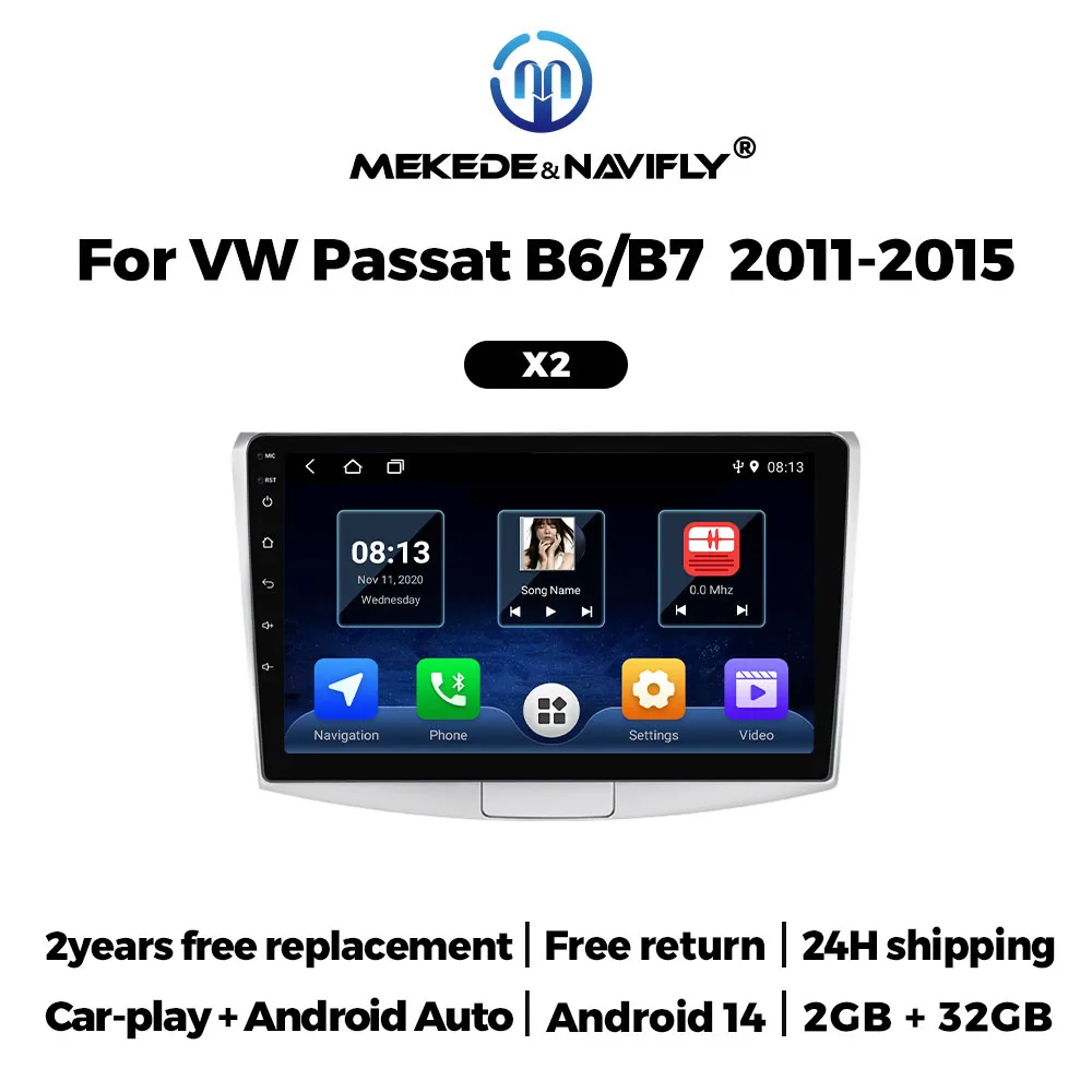 MEKEDE Android GPS Navigation Für VW Passat B7 CC 2010 2011 2012-2016 WIFI Auto Radio Video Player 2 din multimedia HD Bildschirm Image