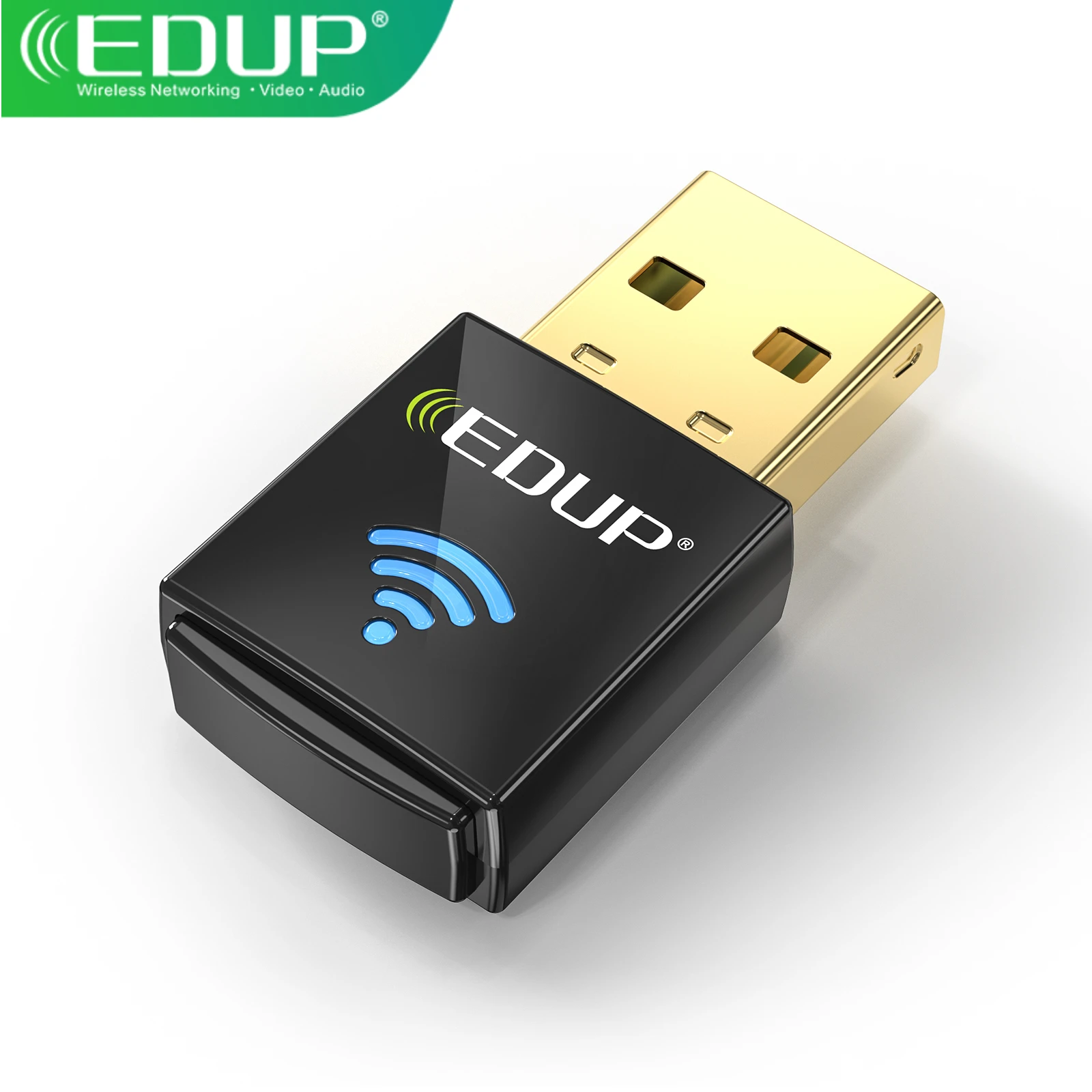 EDUP AX600S Drahtloser Netzwerk-Bluetooth-Adapter, Hochgeschwindigkeits-Dual-Band-Unterstützung, 2,4 G/5 G, 8 GHz, kein Taucher, kostenlos, Win 7/110/11 Image