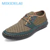 MIXIDELAI Neue Große Größe 38-48 Sommer Atmungsaktives Mesh Männer Casual Schuhe Für Bequeme Handgemachte Männer Lace-Up müßiggänger Männliche Schuhe