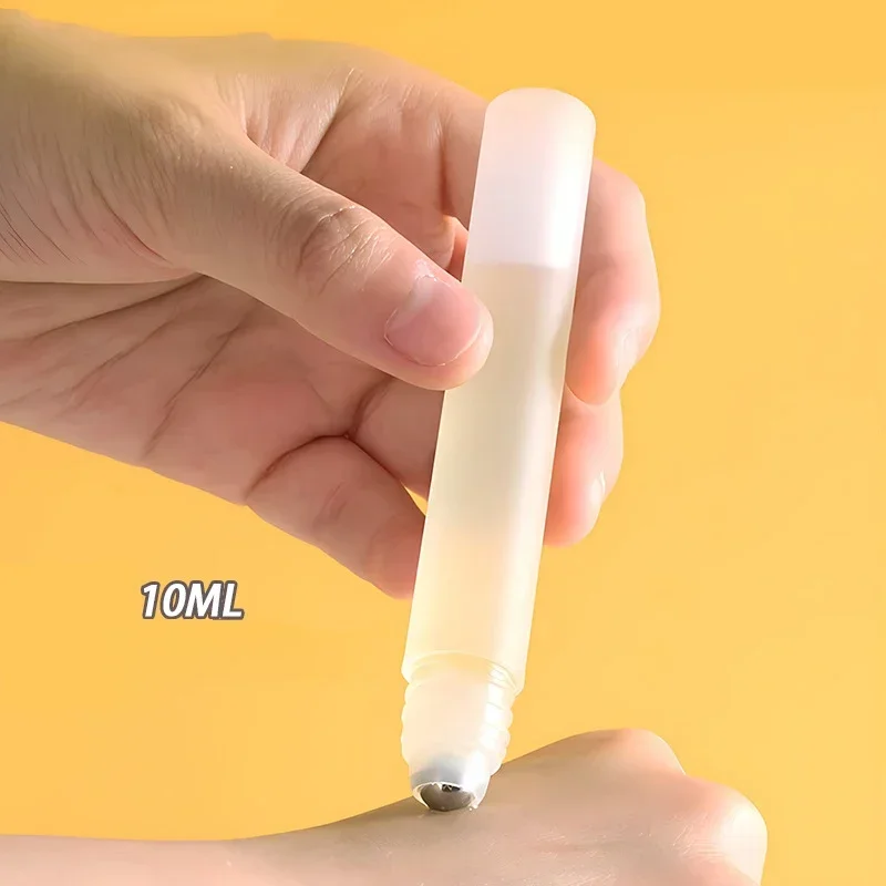 Flaschenhalter, leer, 10 ml, Parfüm-Rollerball-Flasche, Kunststoff-Roll-on-Flasche mit Stahlkugel, Flüssigkeiten, Ölbehälter, nachfüllbar Image