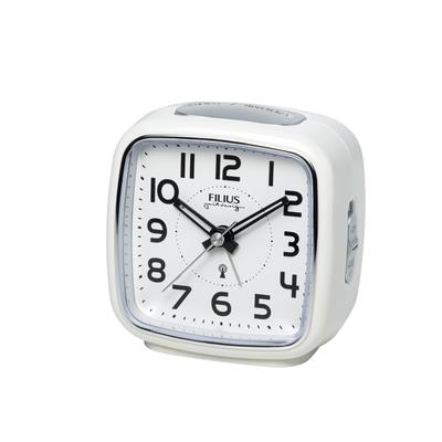 Funkwecker FILIUS ZEITDESIGN, weiß, Wecker, Schlafzimmer, Wecker, Beleuchtung, schleichende Sekunde, Snooze