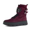 Schnürboots GABOR, Damen, Gr. 41, lila (beere), Veloursleder, unifarben, modisch, Schuhe