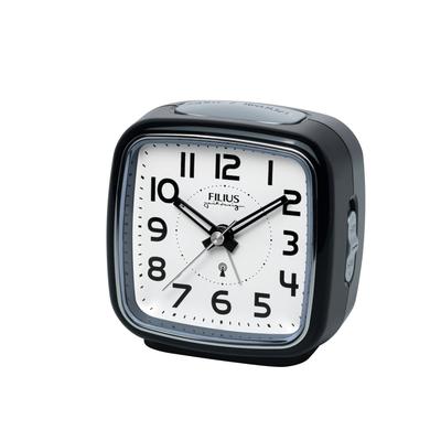 Funkwecker FILIUS ZEITDESIGN, schwarz, Wecker, Schlafzimmer, Wecker, Beleuchtung, schleichende Sekunde, Snooze
