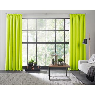 Vorhang WIRTH "Dim out", grün (limone), B:142cm H:255cm, Polyester, Gardinen, nach Maß Image