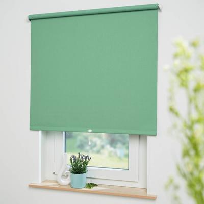 Springrollo LIEDECO "Uni" Gr. 13, grün, B:192cm H:180cm, Polyester, Metall, Rollos, Verdunkelung Image